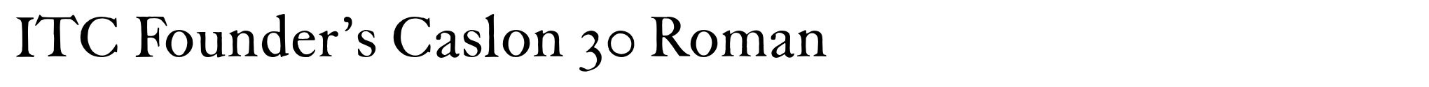 ITC Founder's Caslon 30 Roman image
